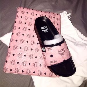 MCM slides & purse
